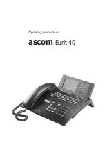 ASCOM Eurit 40 Operating Instructions Manual preview