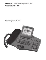 Preview for 1 page of ASCOM Eurit 4000 Operating Instructions Manual