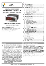 Ascon tecnologic e31 Series Operating Instructions Manual preview