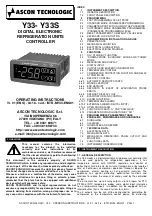 Ascon tecnologic Y33 Operating Instructions Manual preview