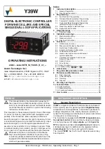 Preview for 1 page of Ascon tecnologic Y39W Operating Instructions Manual