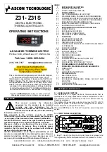 Preview for 1 page of ascon Z31 Operating Instructions Manual