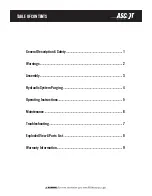 Preview for 2 page of Ascot 302-05601 Operating Manual