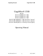 Предварительный просмотр 3 страницы ASD/QMS GageMux 500-20-USB Operating Manual