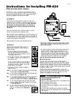 Предварительный просмотр 1 страницы ASE PM-824 Instructions For Installing