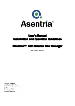 Asentria SiteBoss 420 User Manual preview