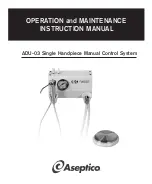 Aseptico ADU-03 Operation And Maintenance Instruction Manual preview