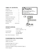 Preview for 2 page of Aseptico AEU-16C TORQUE PLUS+ Operation And Maintenance Instruction Manual