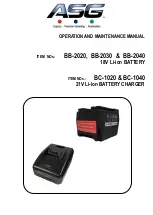 ASG BC-1020 Operation And Maintenance Manual предпросмотр