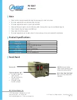 Предварительный просмотр 1 страницы ASG PS-55AT User Manual