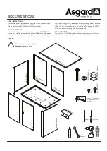 Preview for 1 page of Asgard Secure Store Assembly Instructions