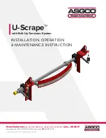 Предварительный просмотр 1 страницы ASGCO U-Scrape Installation, Operation, &  Maintenance Instruction