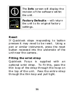 Preview for 16 page of Ash Quicklook Focus User Manual