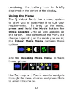 Preview for 13 page of Ash Quicklook Touch User Manual