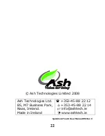 Preview for 22 page of Ash Quicklook Touch User Manual