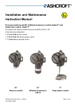 Ashcroft B7 series Installation And Maintenance Manual предпросмотр