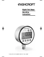 Ashcroft Digital Test Gauge Operating Instructions Manual предпросмотр