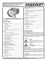 Ashcroft F5504 Installation And Maintenance Instructions Manual предпросмотр