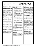 Ashcroft KM41 Installation Instructions preview