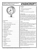 Preview for 1 page of Ashcroft N5500 Installation And Maintenance Instructions