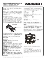 Предварительный просмотр 2 страницы Ashcroft T400 Series Installation And Maintenance Instructions