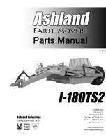 Ashland Earthmovers I-180TS2 Parts Manual предпросмотр