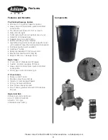 Предварительный просмотр 3 страницы Ashland Pump SW40WB2424 Operation, Performance And Specifications Manual