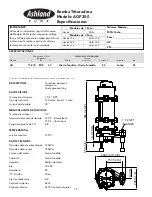 Preview for 19 page of Ashland AGP200 Series Operation, Performance, Specifications And Parts Manual