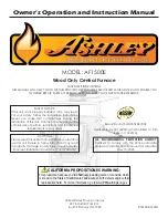 Ashley AF1500E Owner'S Operation And Instruction Manual preview