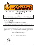 Preview for 1 page of Ashley AGC500VF Installation And Operating Manual