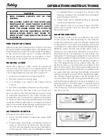 Preview for 12 page of Ashley AP5780 Owner’S Instruction And Operation Manual