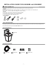 Preview for 1 page of Ashley ASH3809B Installation Manual