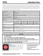 Preview for 2 page of Ashley AW1120E-BL Owner’S Instruction And Operation Manual