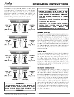 Preview for 14 page of Ashley AW3200E-P Owner’S Instruction And Operation Manual