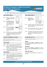 Preview for 11 page of Ashley M9X832 Owner'S Manual