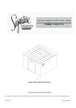 Preview for 1 page of Ashley Signature P015-772 Instructions Manual