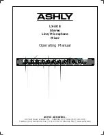 Ashly LX-308 Operating Manual preview