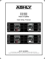 Preview for 1 page of Ashly MFA-6000 Operating Manual