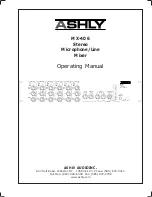 Ashly MX-406 Operating Manual предпросмотр