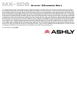 Предварительный просмотр 2 страницы Ashly MX-508 Specification Sheet