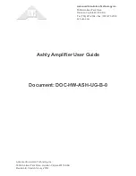 Preview for 1 page of Ashly ne8250c User Manual