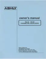 Preview for 1 page of Ashly Parametric Equalizers PQ-16 Owner'S Manual