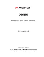 Ashly pema Operating Manual preview