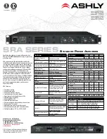 Ashly SRA-2075 Specification Sheet предпросмотр