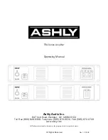 Ashly TRA-2075 Operating Manual preview