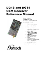 Предварительный просмотр 1 страницы ashtech DG14 Reference Manual