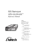 ashtech GG Surveyor Reference Manual preview