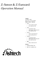 Preview for 1 page of ashtech Z-eurocard Operation Manual