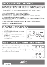 Preview for 20 page of Ashton RHYTHMVX User Manual