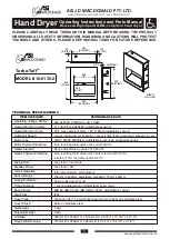 ASI JD MACDONALD Turbo-Tuff 10-0135-2 Operating Instructions And Parts Manual preview